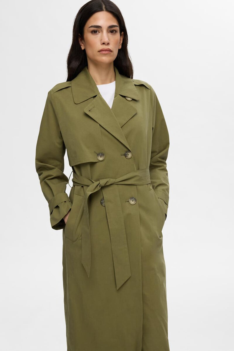 pedro del hierro Gabardina larga confeccionada con algodón orgánico Venta caliente
