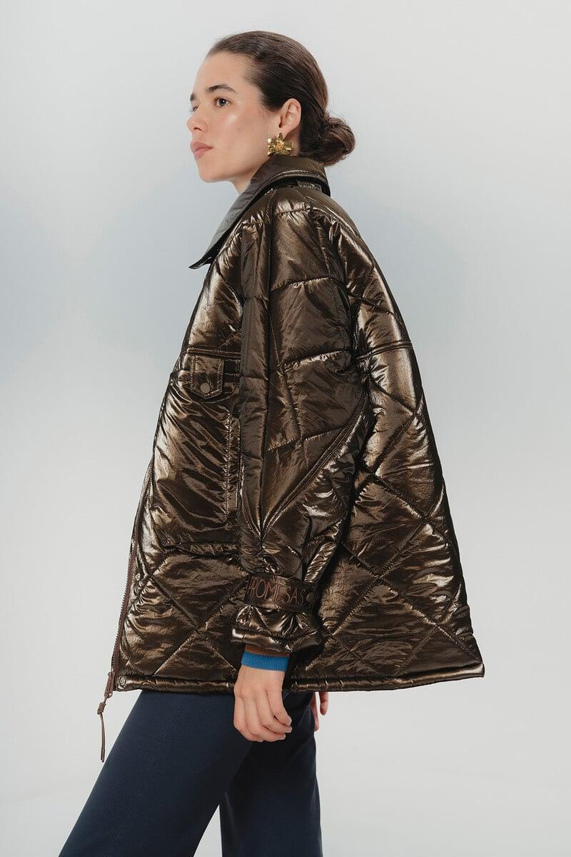 pedro del hierro Chaqueta de mujer acolchada metálica Valeria En oferta
