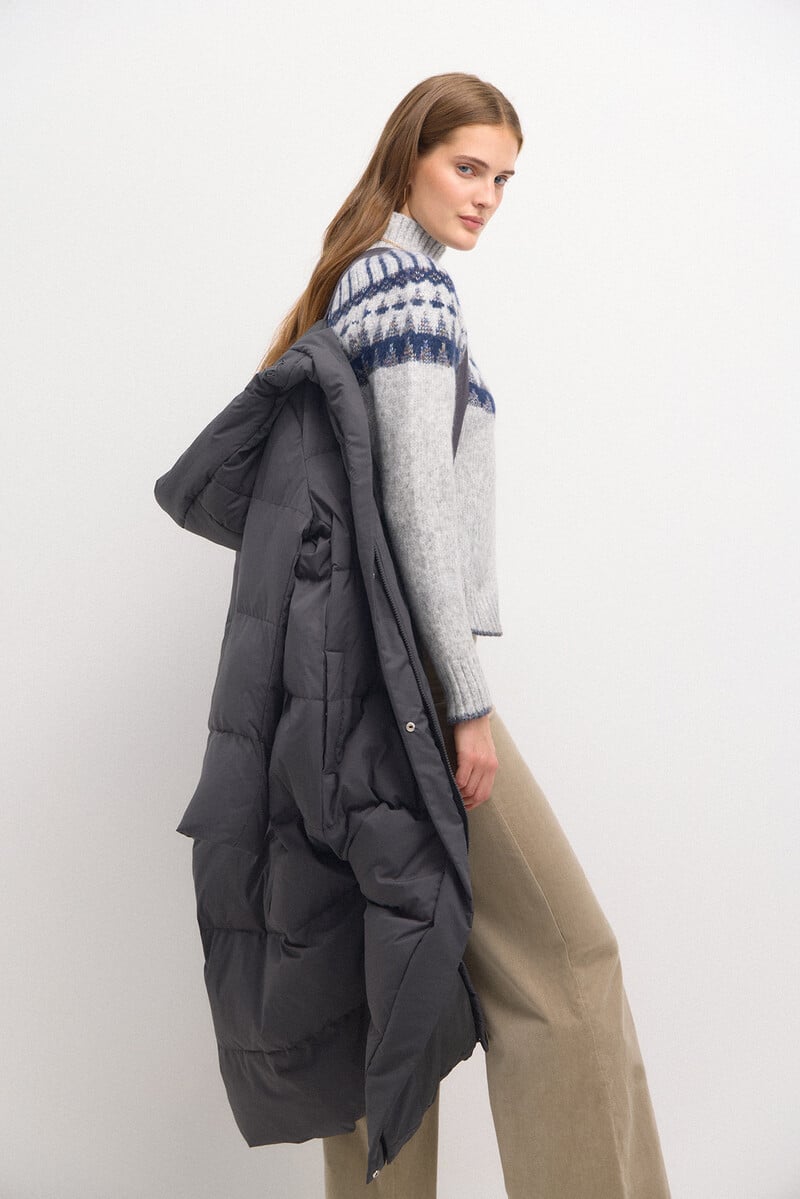 pedro del hierro Donna. Anorak largo acolchado Última moda