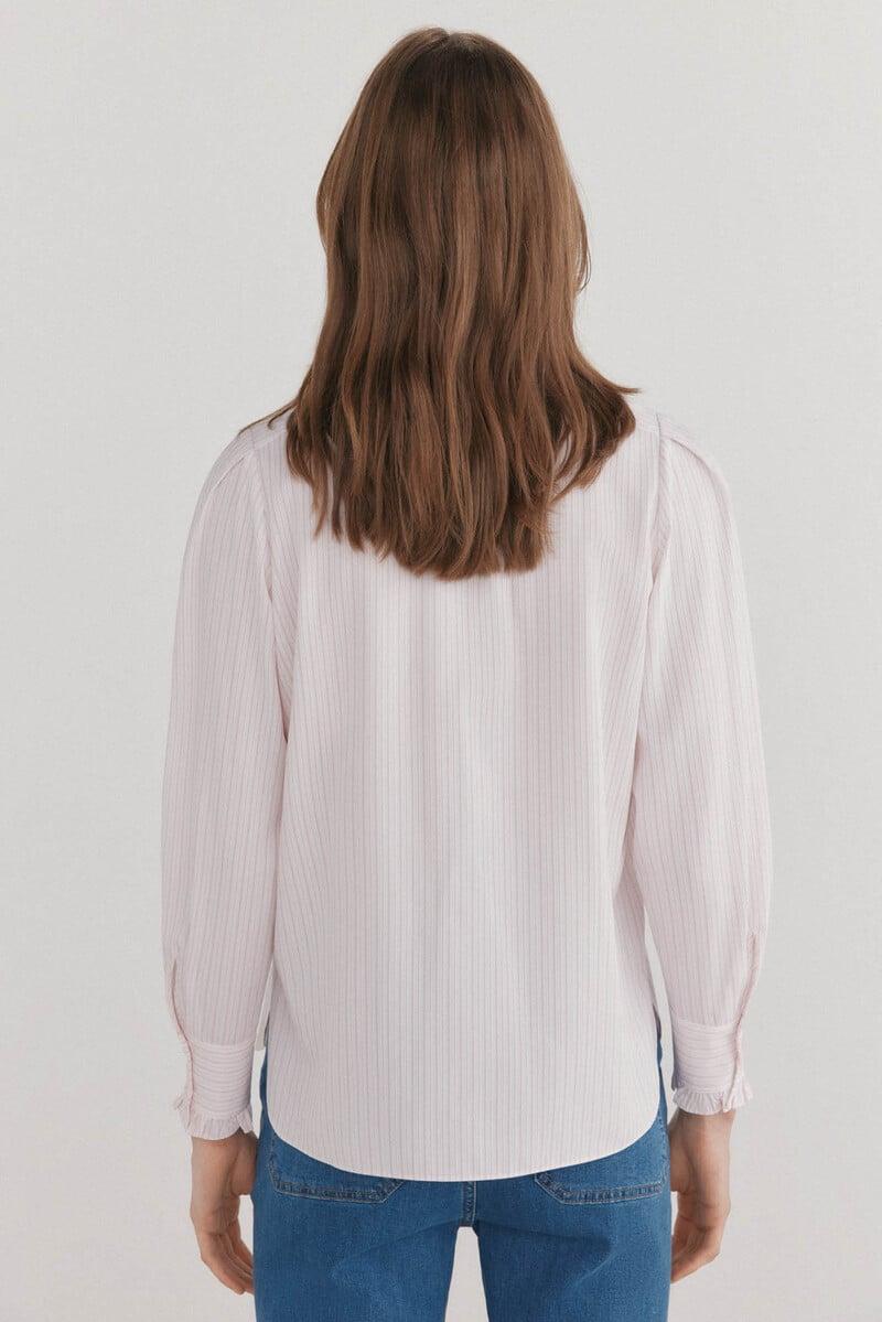 pedro del hierro Camisa romántica con volantes En oferta