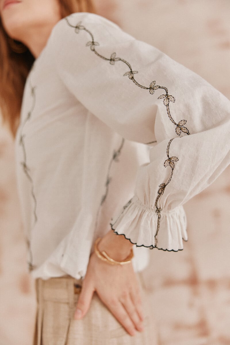pedro del hierro Carmen. Blusa bordada Los más vendidos