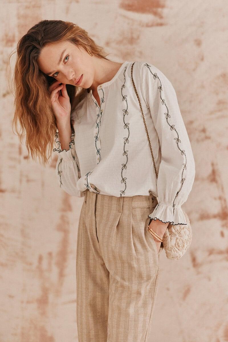pedro del hierro Carmen. Blusa bordada Los más vendidos
