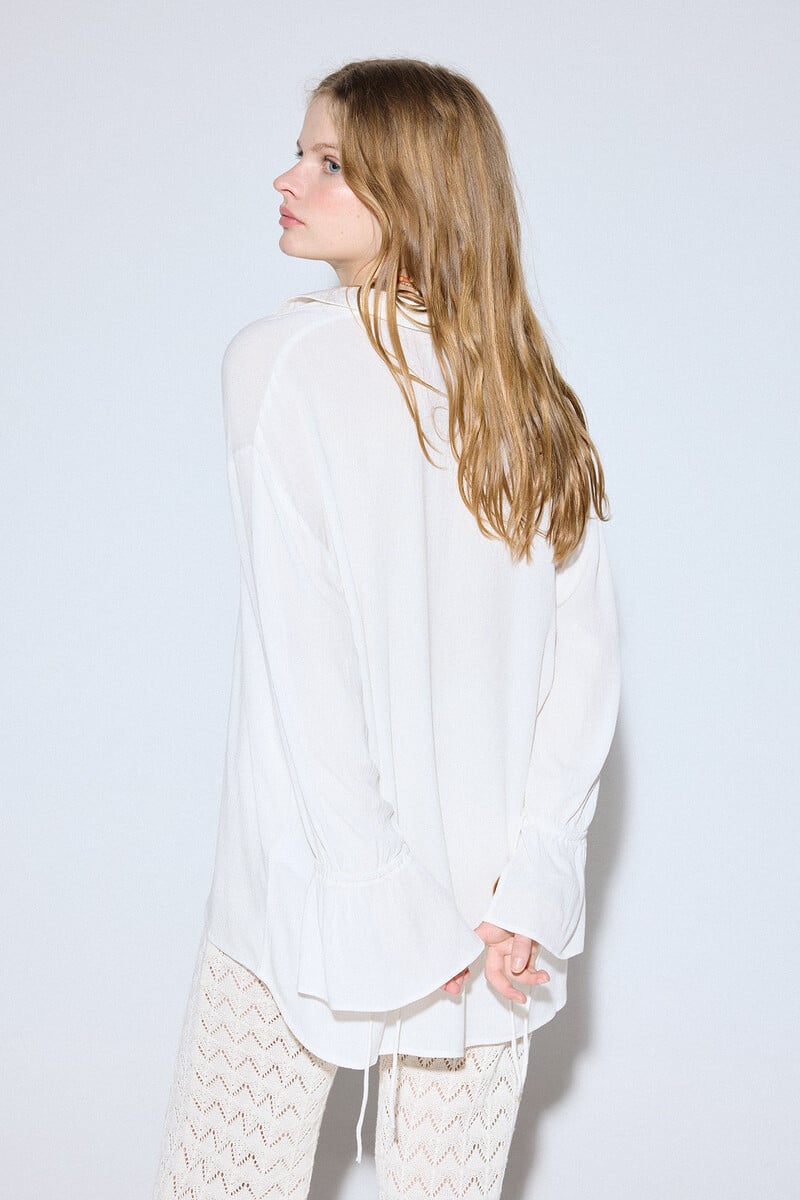 pedro del hierro Camisa blanca fluida Descuento