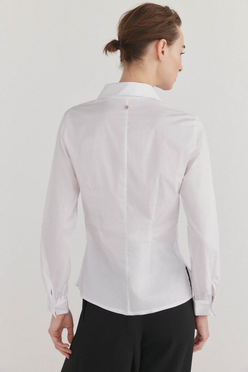 pedro del hierro Camisa de cuello solapa con escote pico Rebajas top