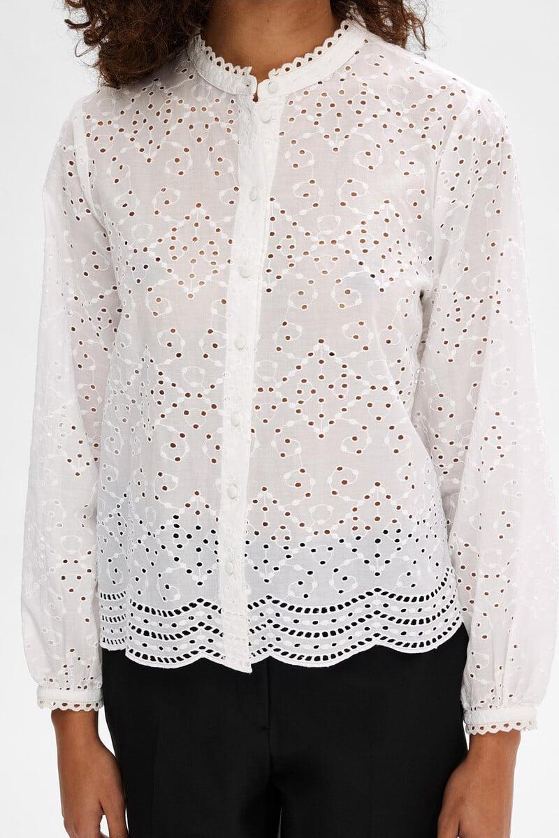 pedro del hierro Camisa de manga larga con bordado confeccionada 100% con algodón orgánico Envío gratis