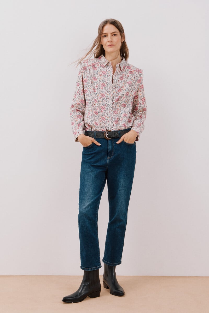 pedro del hierro Camisa de algodón detalle bordado ÚLTIMAS EDICIONES