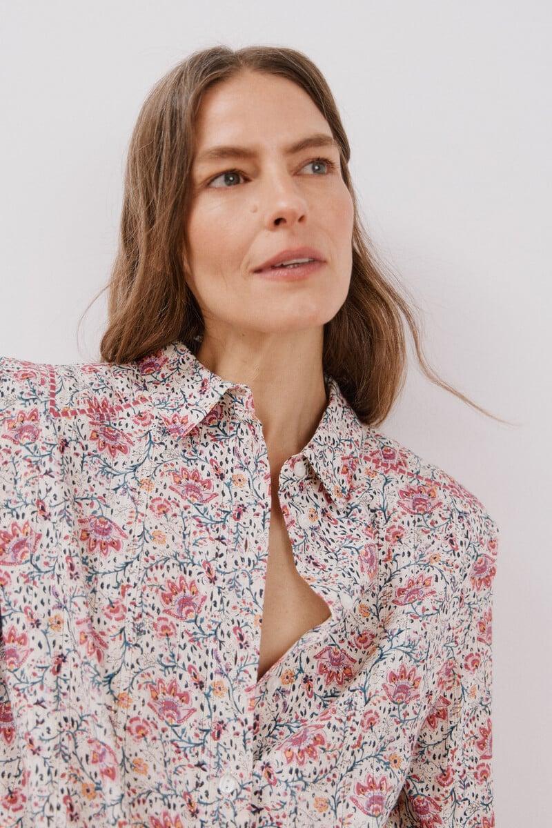pedro del hierro Camisa de algodón detalle bordado ÚLTIMAS EDICIONES