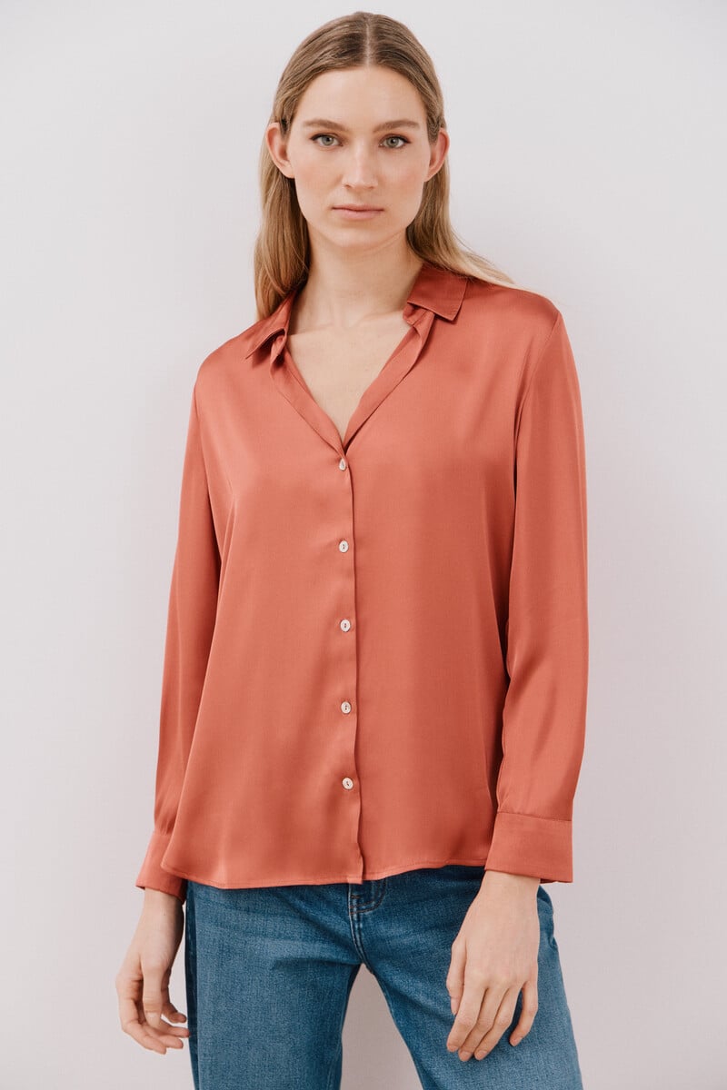 pedro del hierro Camisa satinada Precio de fábrica