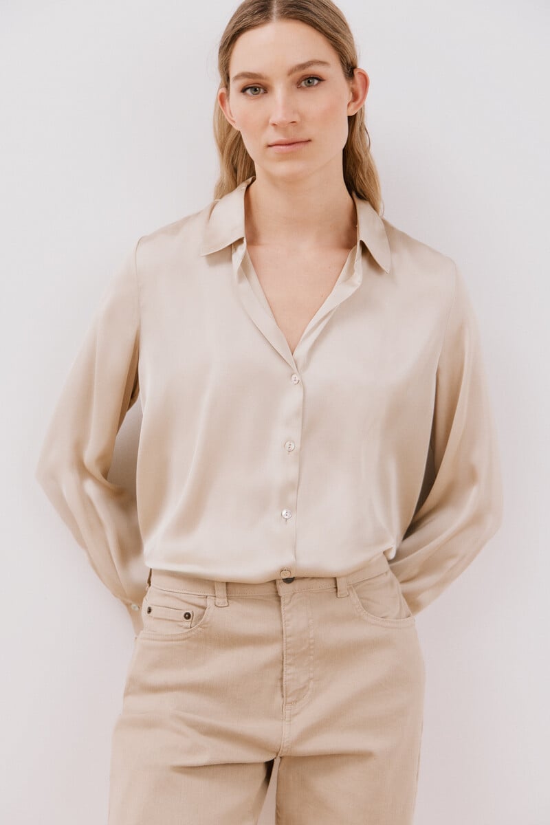 pedro del hierro Camisa satinada Oferta especial de fábrica