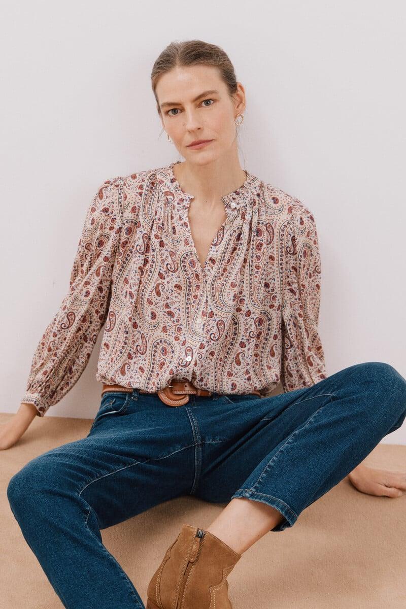 pedro del hierro Blusa estampada Grandes descuentos