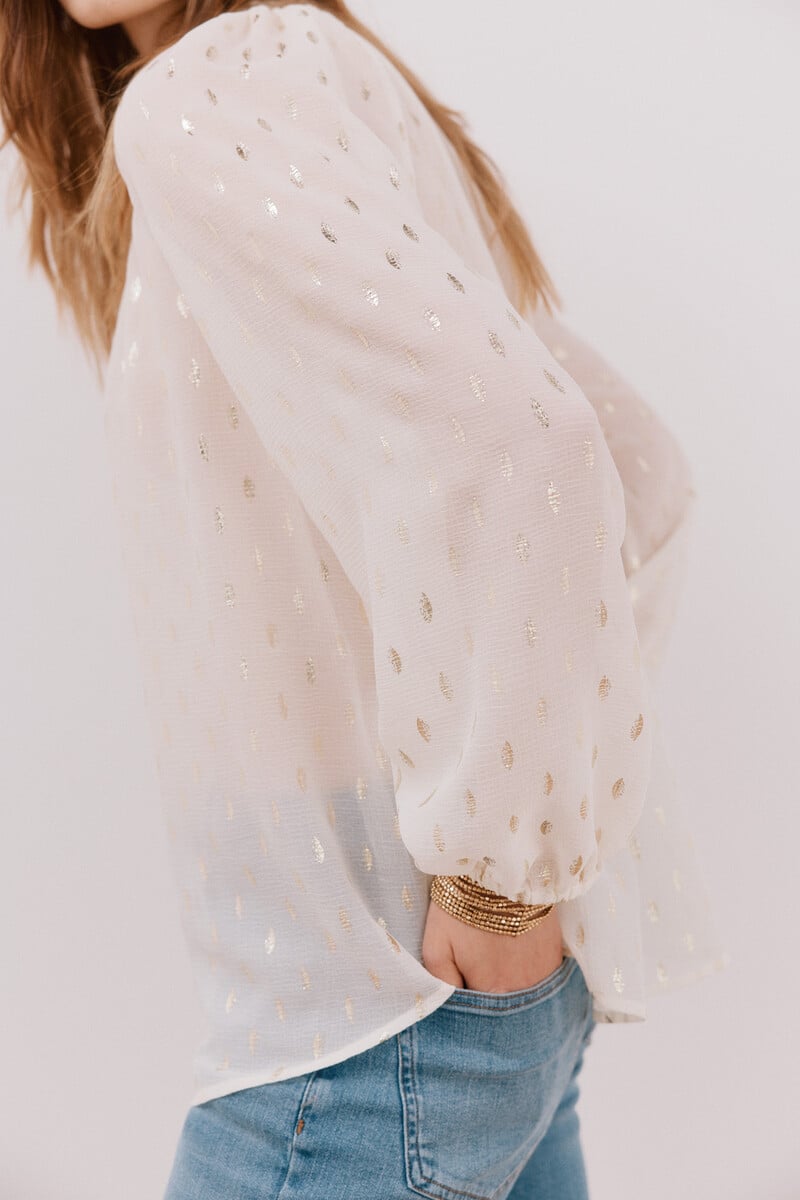 pedro del hierro Blusa detalle nido de abeja Libre de impuestos