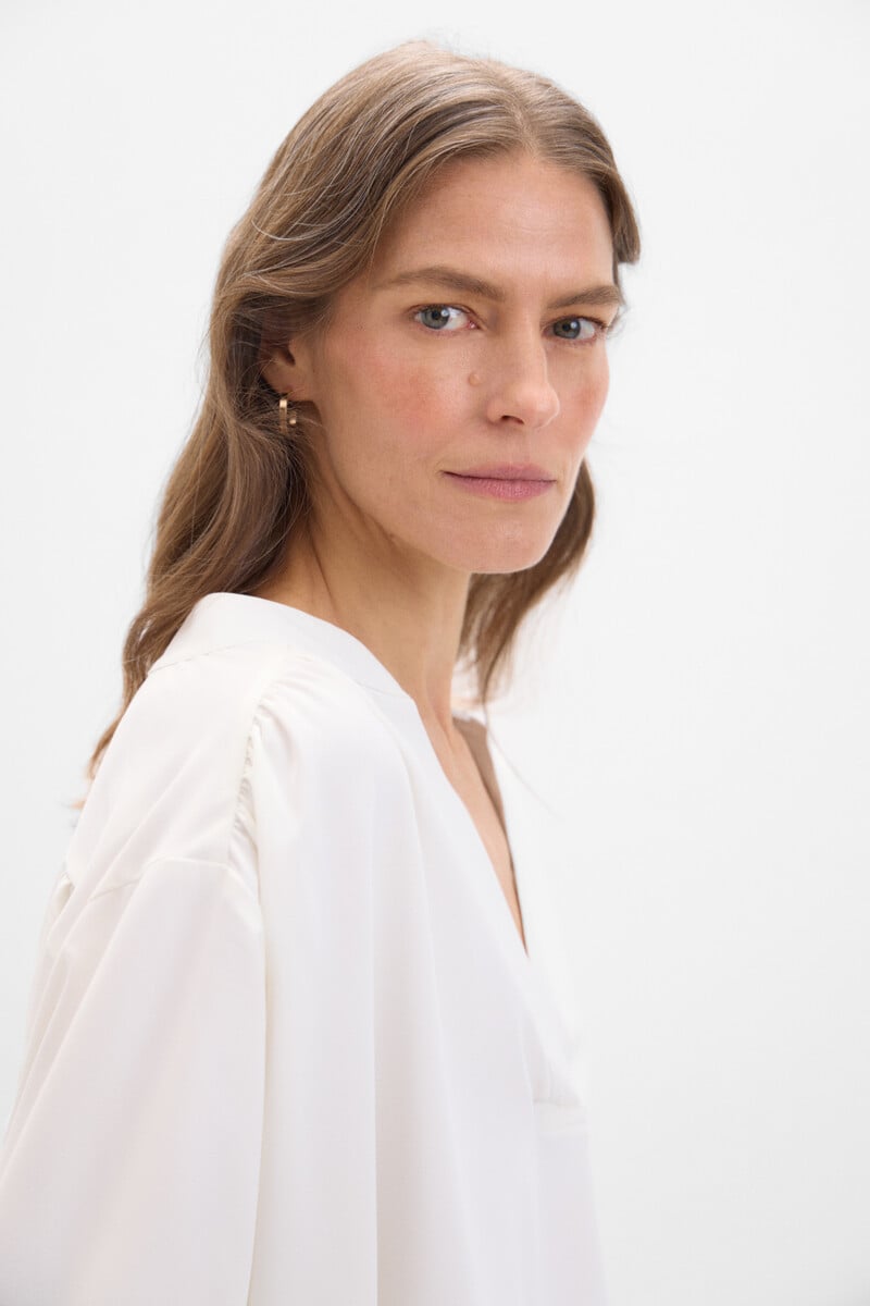 pedro del hierro Blusa fluida blanca Oferta exclusiva
