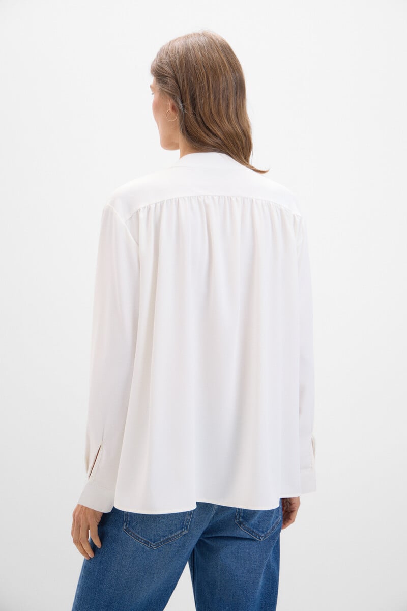 pedro del hierro Blusa fluida blanca Oferta exclusiva