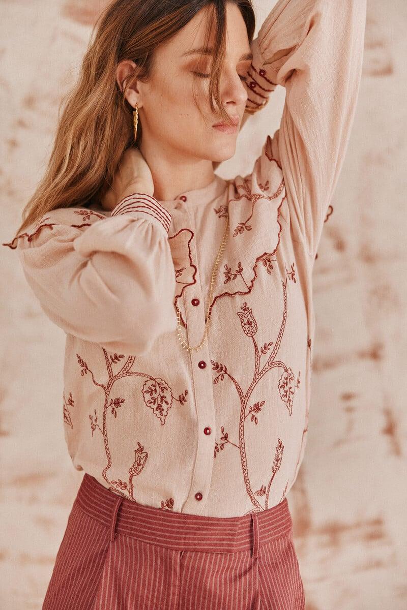 pedro del hierro Catherine. Blusa cuello Ofertas especiales