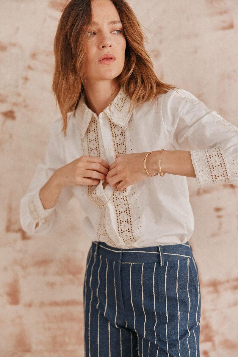 pedro del hierro Candelaria. Camisa bordada Precio ultrabajo