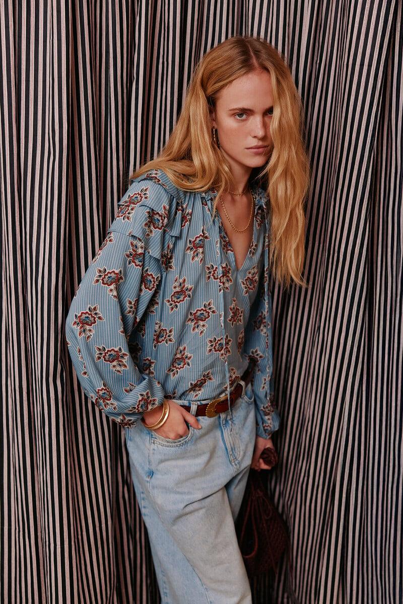 pedro del hierro Camila. Blusa estampada En línea