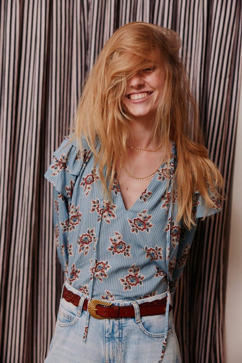 pedro del hierro Camila. Blusa estampada En línea