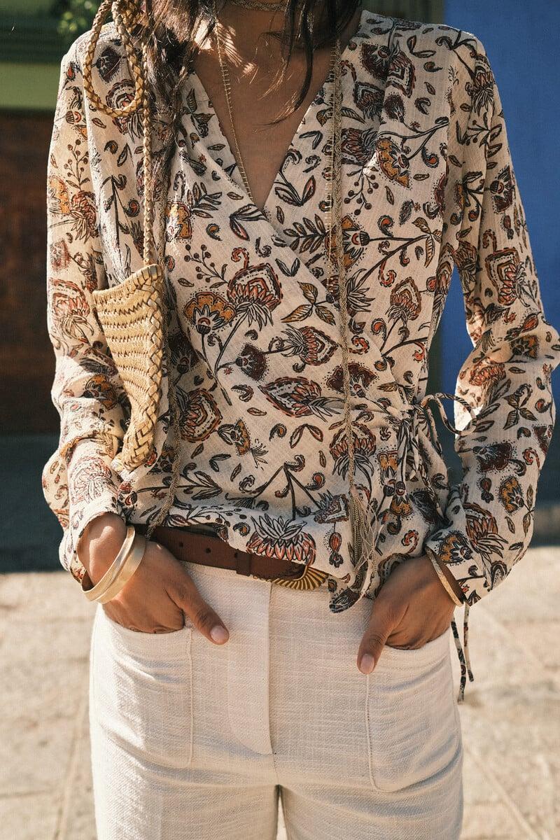pedro del hierro Adela. Top estampado