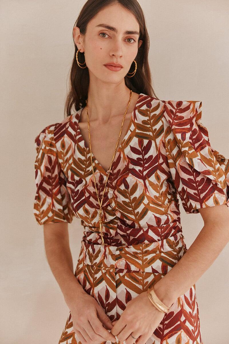 pedro del hierro Carmina. Top estampado Gran oferta