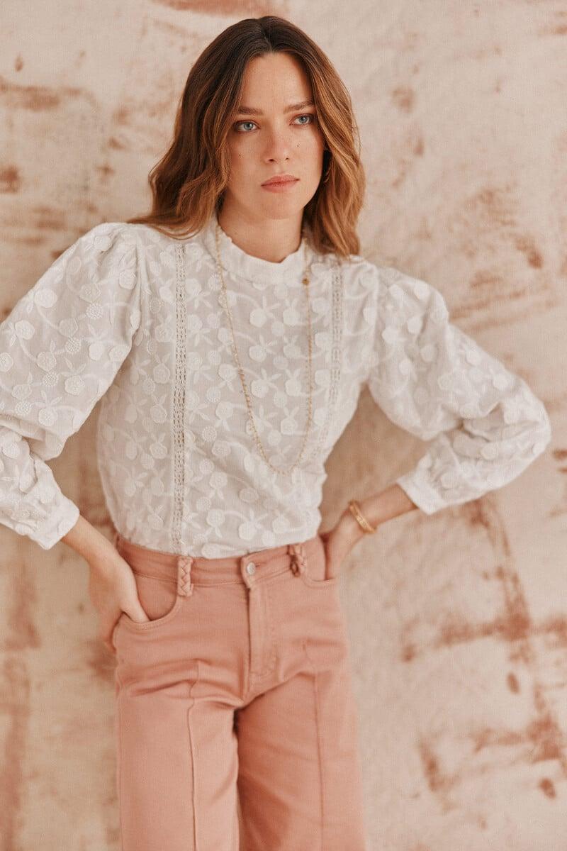 pedro del hierro Caterina. Blusa bordados Ventas relámpago