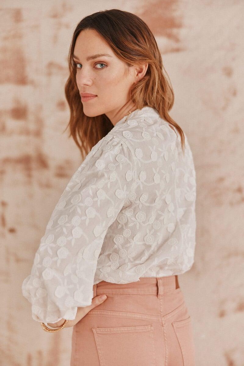 pedro del hierro Caterina. Blusa bordados Ventas relámpago