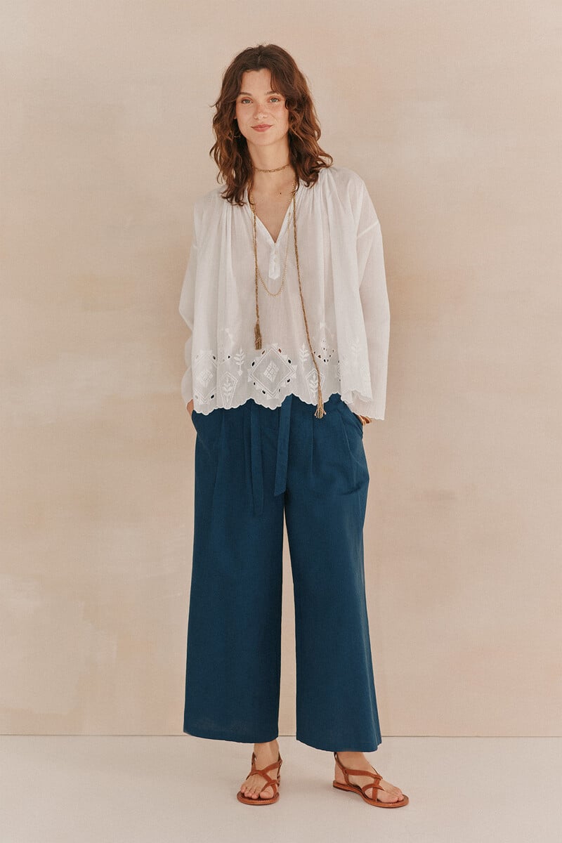 pedro del hierro Casandra. Blusón bordado Tienda