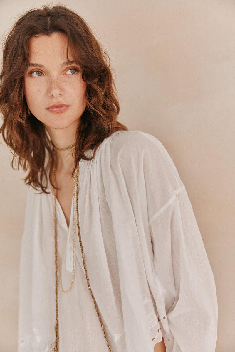 pedro del hierro Casandra. Blusón bordado Tienda