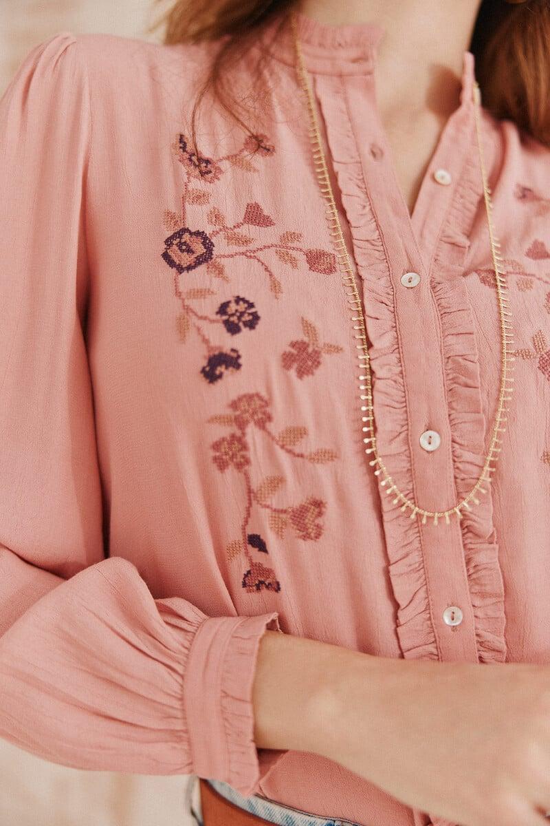 pedro del hierro Corina. Blusa bordada
