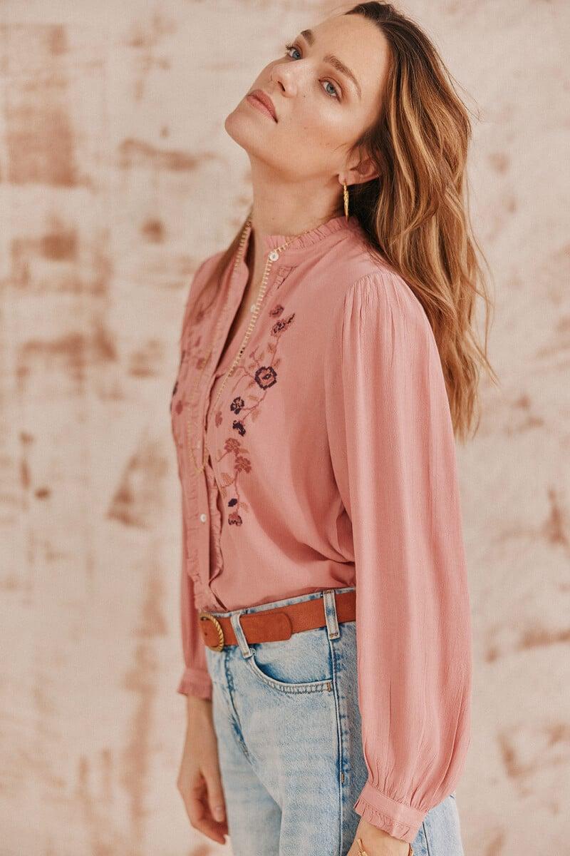 pedro del hierro Corina. Blusa bordada Mejor oferta