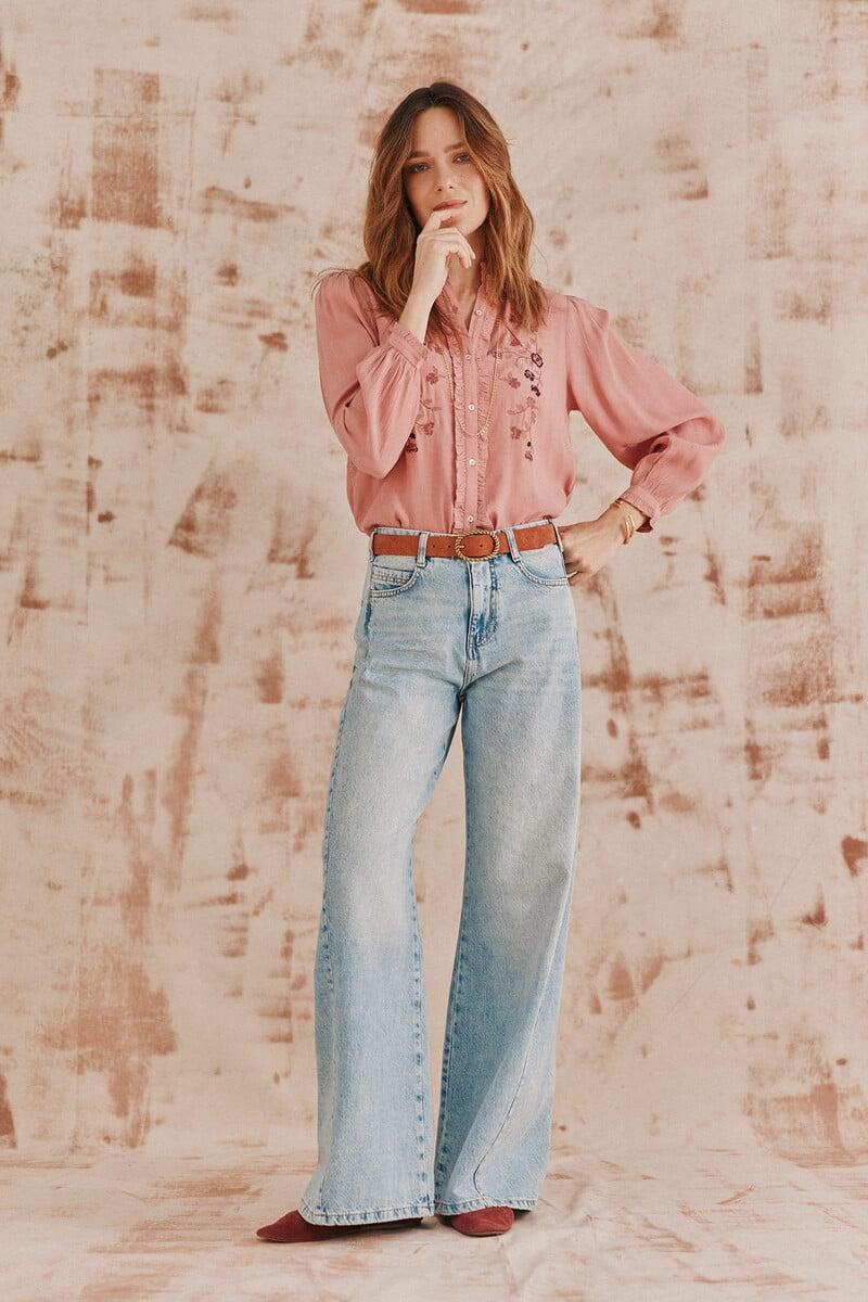 pedro del hierro Corina. Blusa bordada Mejor oferta