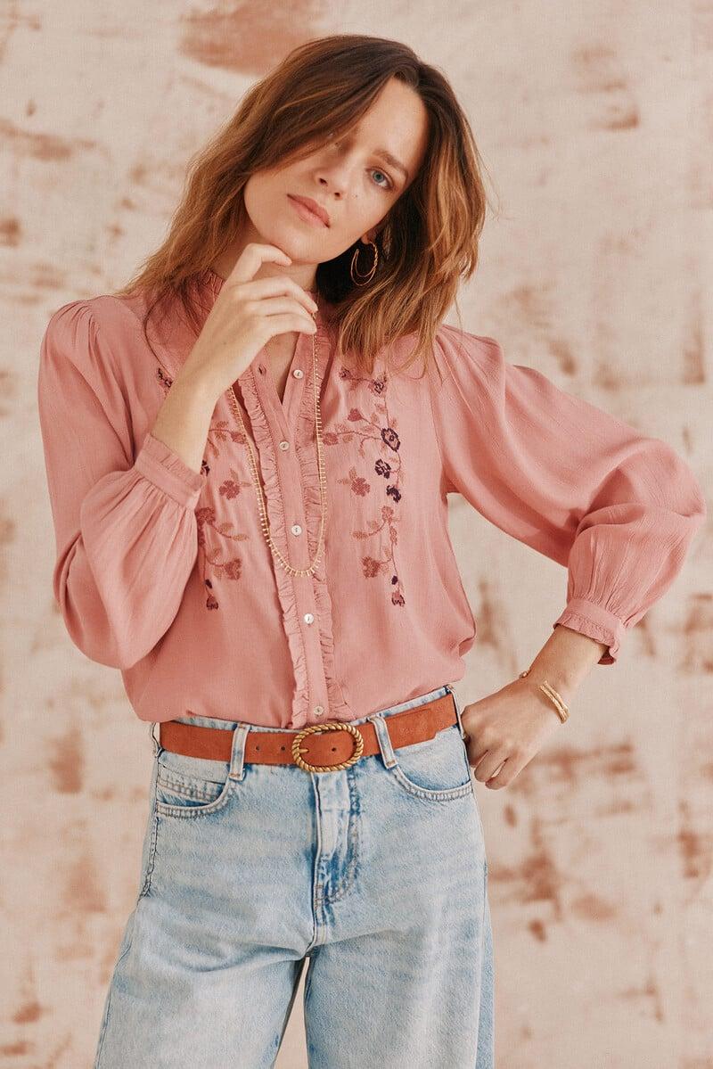 pedro del hierro Corina. Blusa bordada Mejor oferta