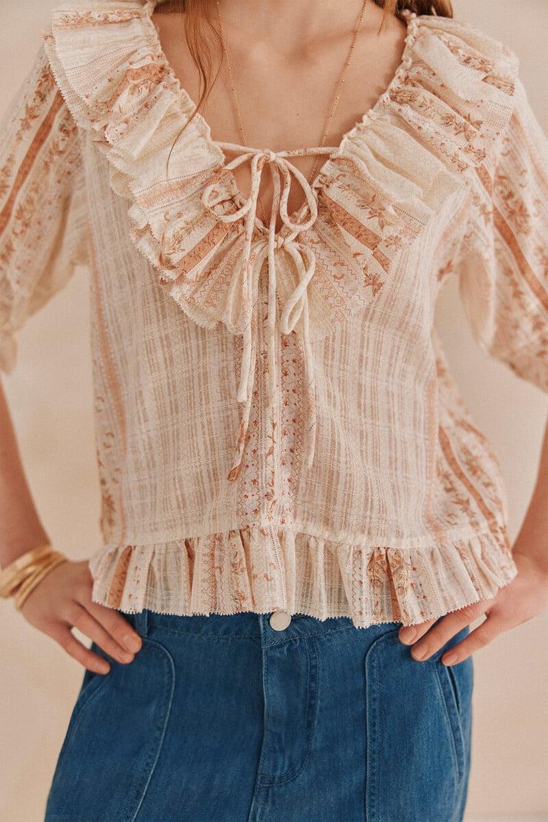 pedro del hierro Astrid. Blusa estampada Rebajas online