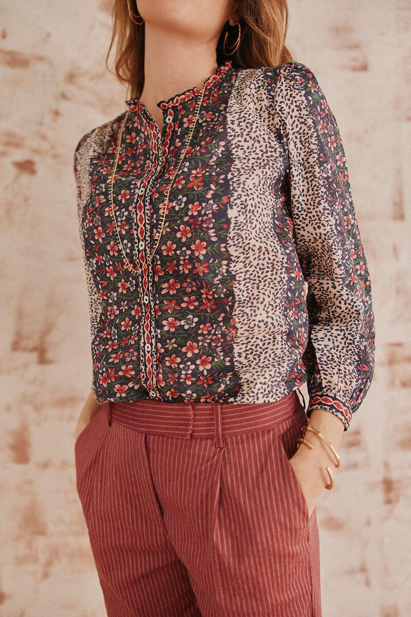 pedro del hierro Creta. Blusa estampada Envío gratis