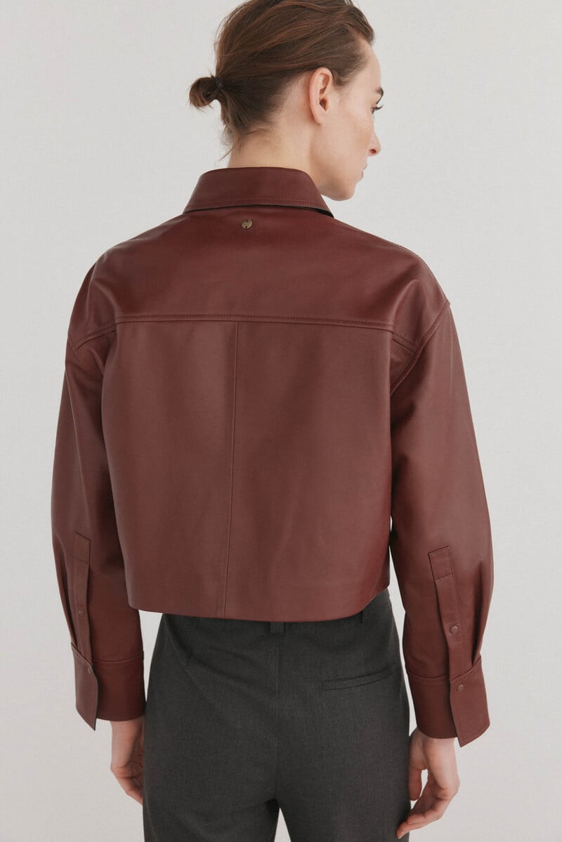 pedro del hierro Camisa piel crop Últimos 2 días