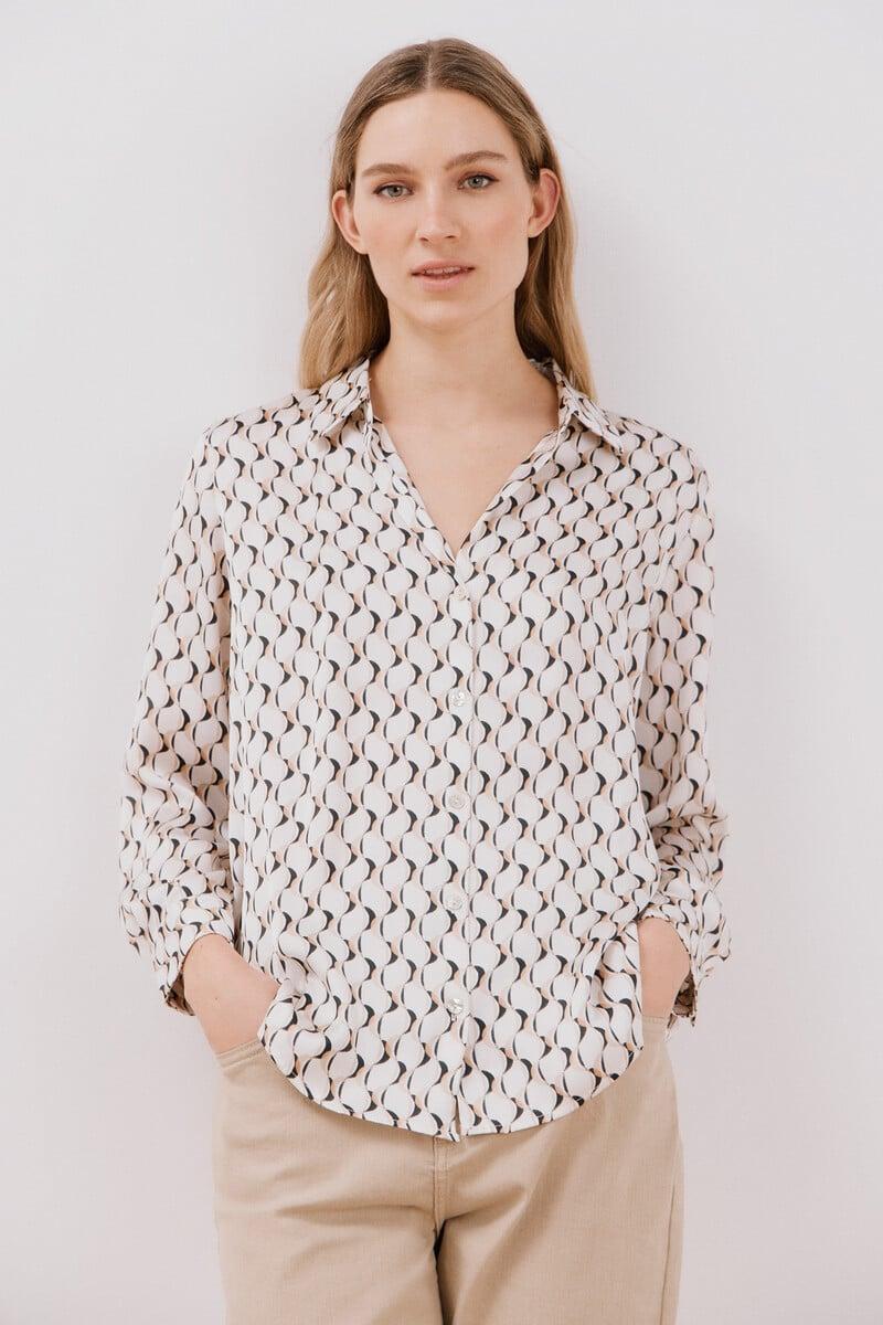 pedro del hierro Blusa satinada manga larga Oferta especial de fábrica