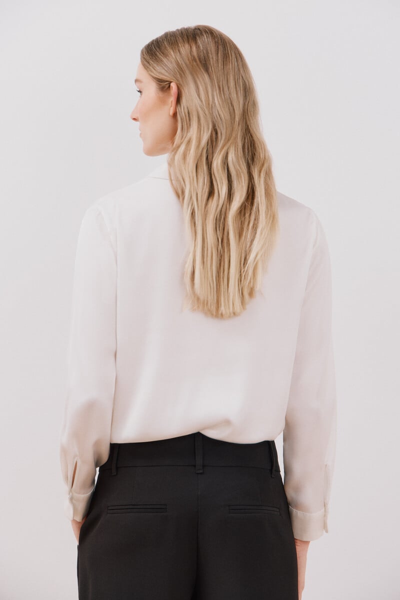 pedro del hierro Blusa satinada manga larga Promoción trimestral