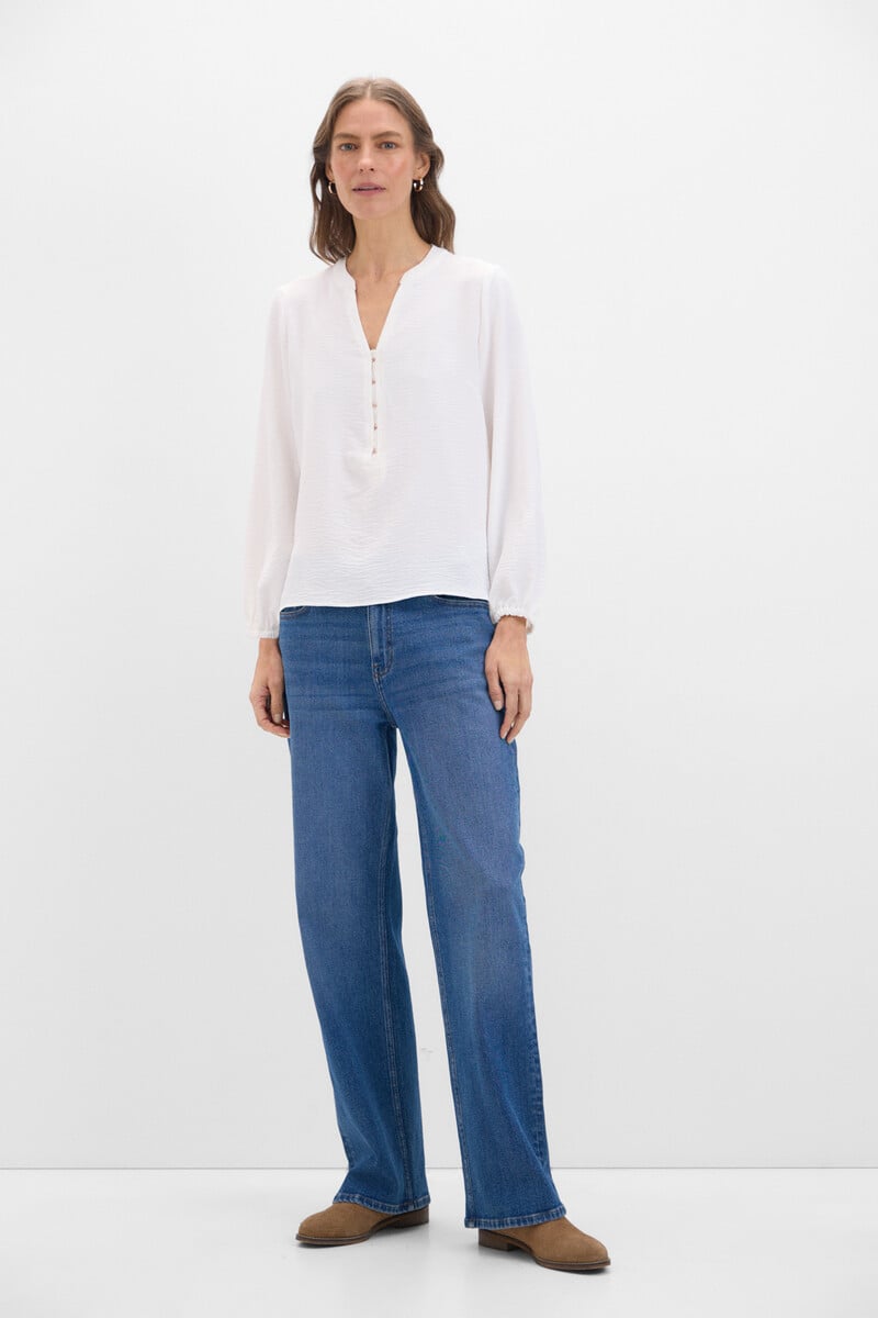 pedro del hierro Blusa cuello mao manga larga En oferta