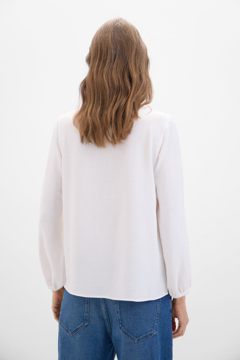 pedro del hierro Blusa cuello mao manga larga En oferta
