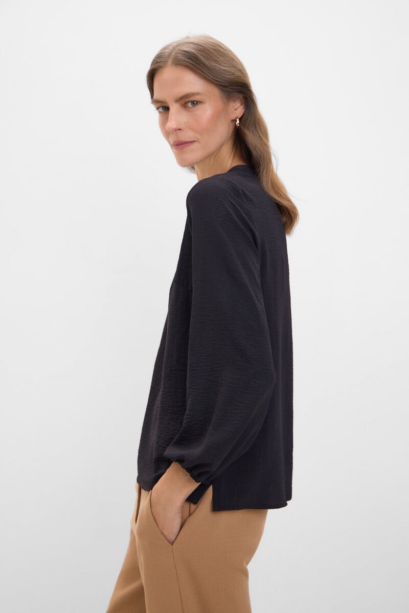 pedro del hierro Blusa cuello mao manga larga Libre de impuestos