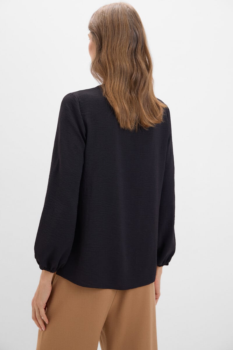 pedro del hierro Blusa cuello mao manga larga Libre de impuestos