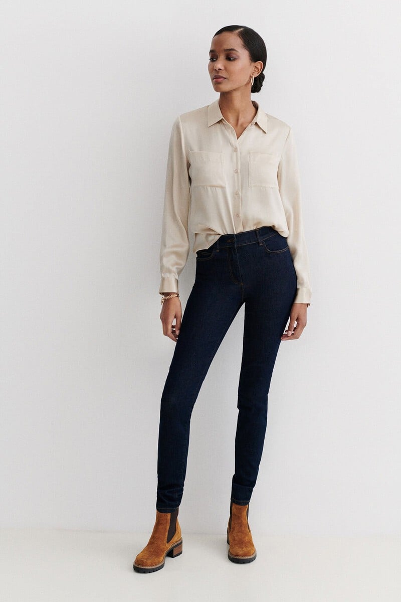 pedro del hierro Camisa de seda Jeanne B Última moda