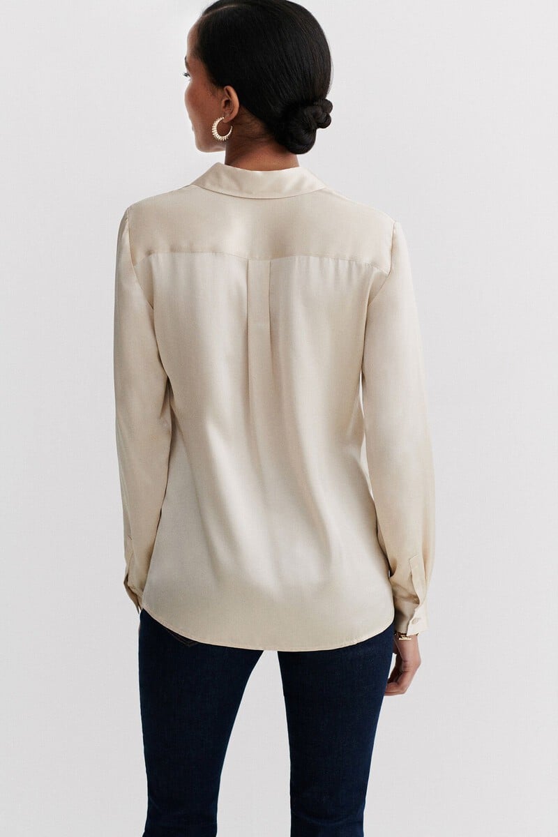 pedro del hierro Camisa de seda Jeanne B Última moda