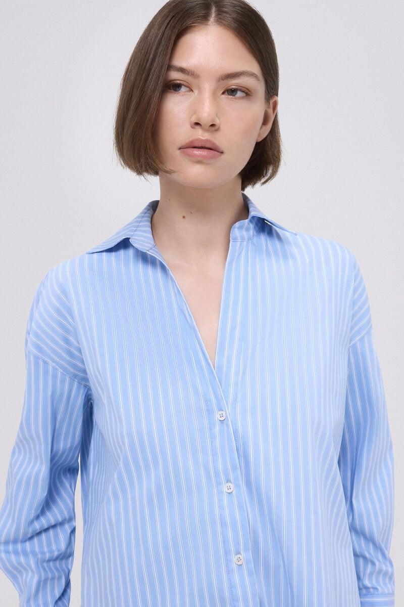 pedro del hierro Camisa larga popelin rayas