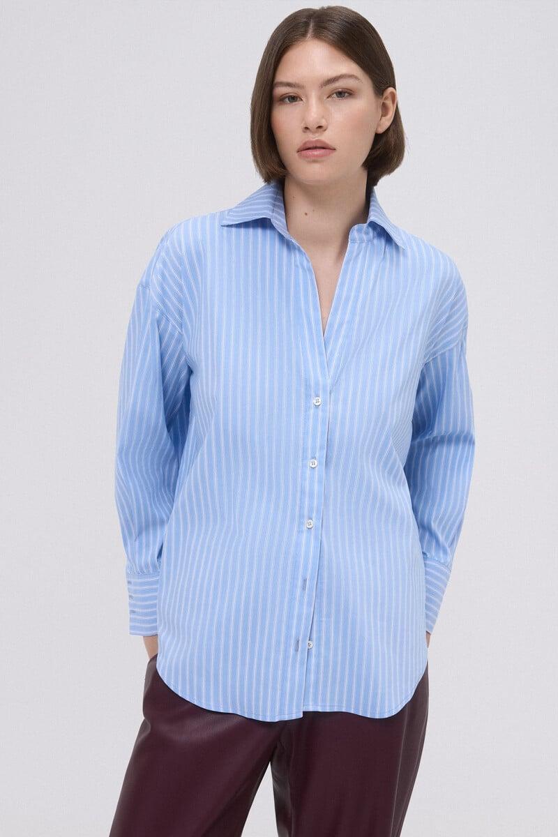 pedro del hierro Camisa larga popelin rayas Outlet