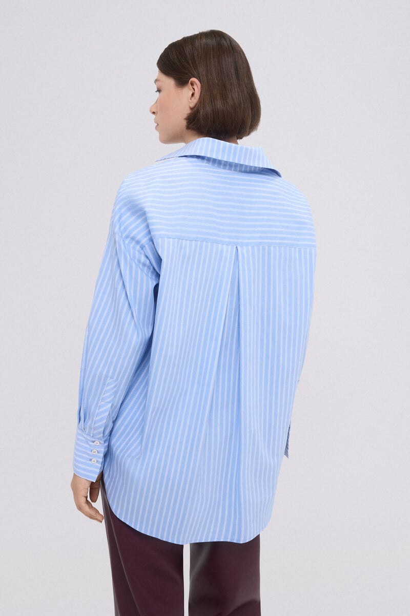 pedro del hierro Camisa larga popelin rayas Outlet