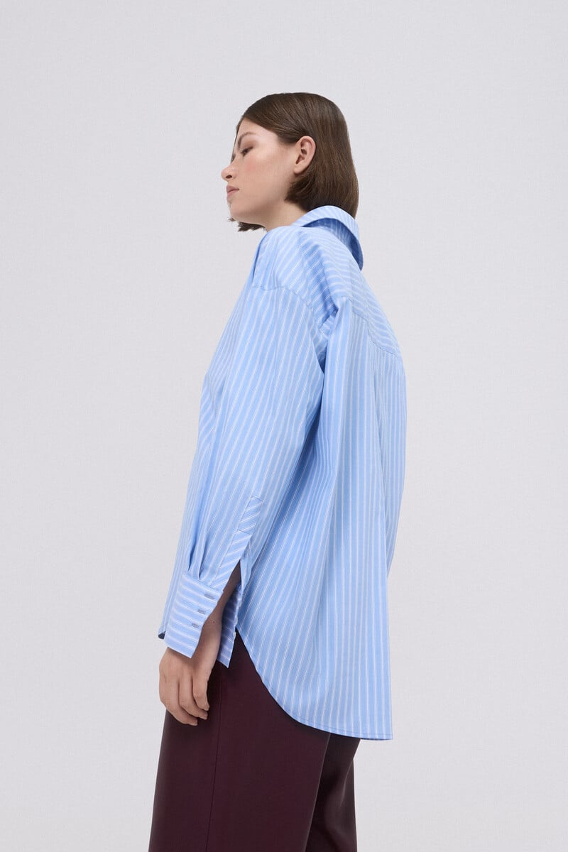 pedro del hierro Camisa larga popelin rayas Outlet