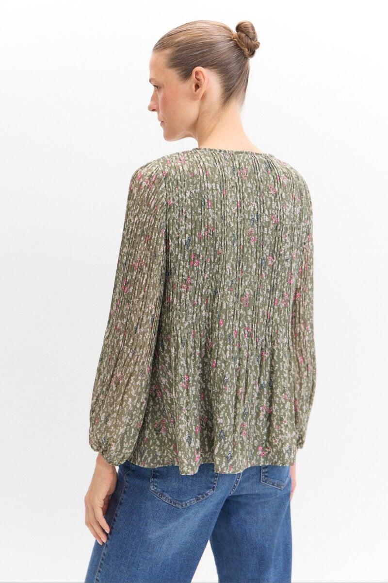 pedro del hierro Blusa plisada estampada Rebajas