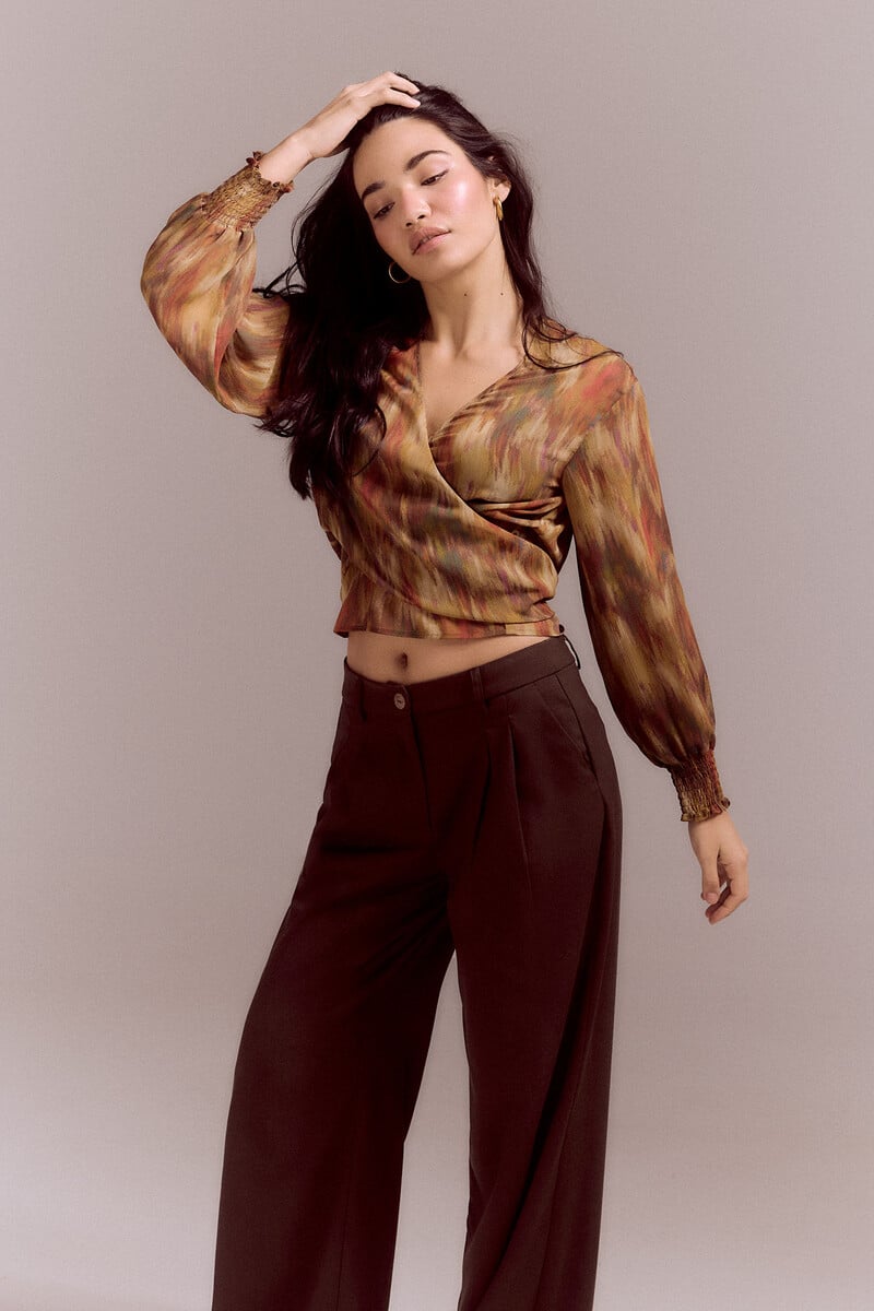 pedro del hierro Blusa estampada lazada En oferta