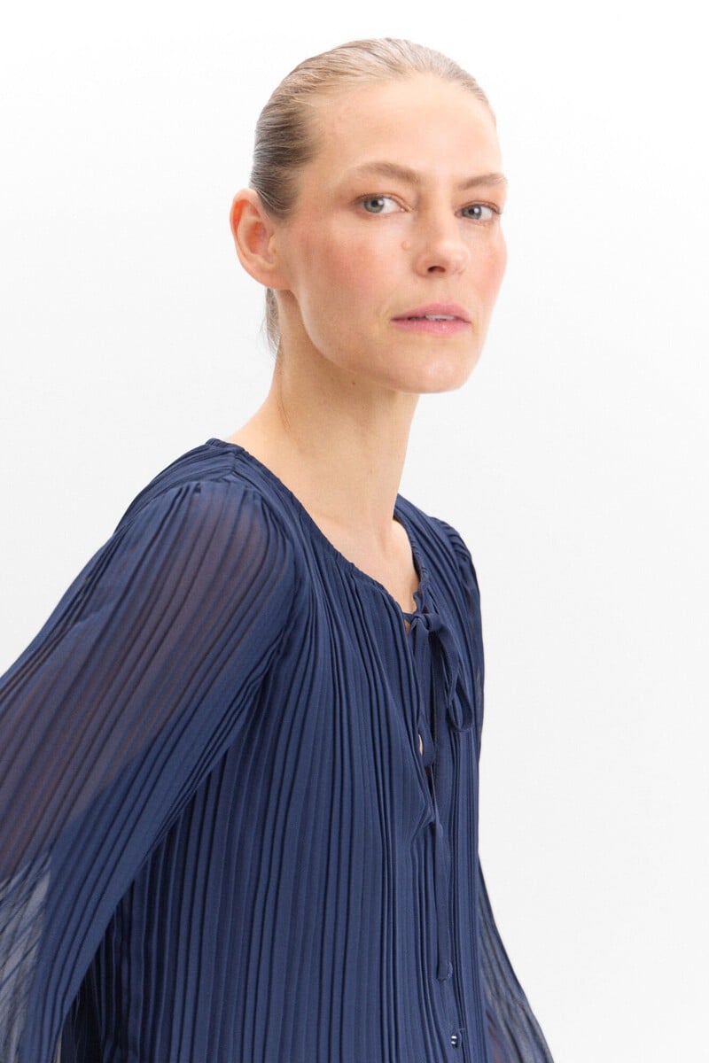 pedro del hierro Blusa plisada estampada Gran oferta