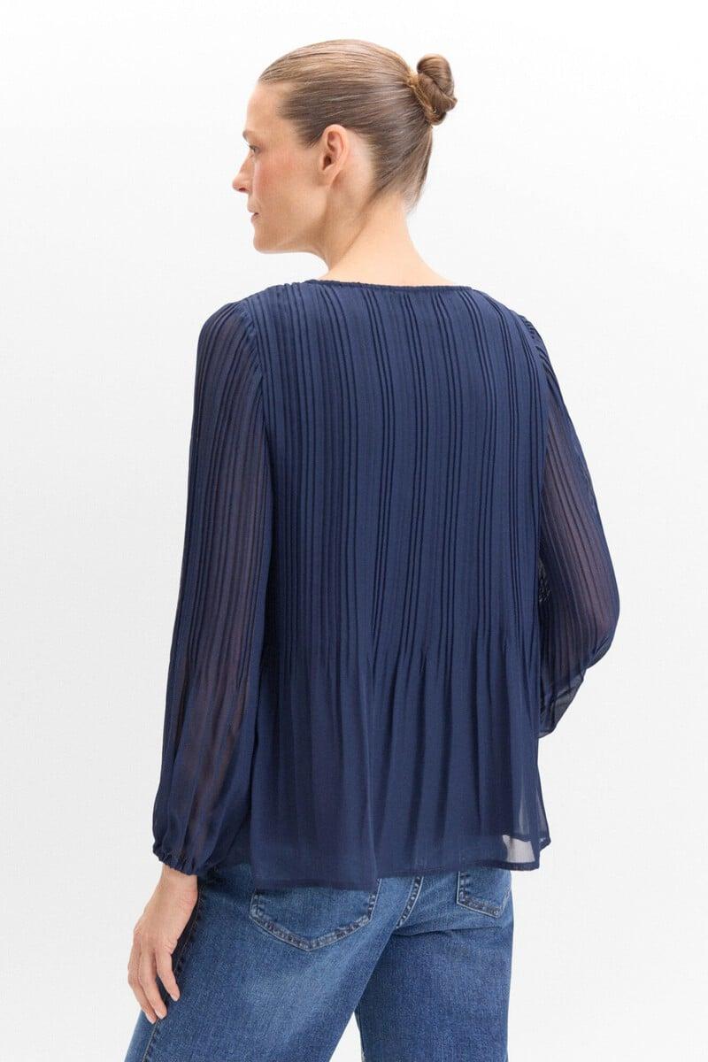 pedro del hierro Blusa plisada estampada Gran oferta